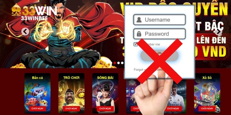 Sự cố đăng nhập 33win thất bại và cách khắc phục