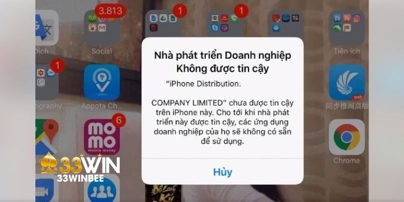 Hướng dẫn bạn cấp quyền tin cậy cho app 33win trên iOS